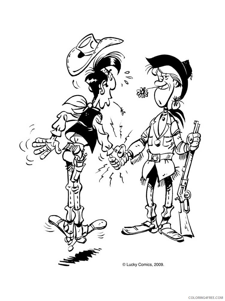 Lucky Luke Coloring Pages Cartoons Lucky Luke 6 Printable 2020 3972 Coloring4free