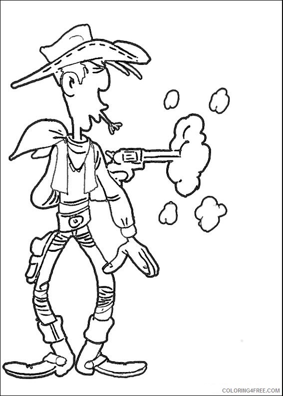 Lucky Luke Coloring Pages Cartoons lucky luke Qk8Vu Printable 2020 3964 Coloring4free