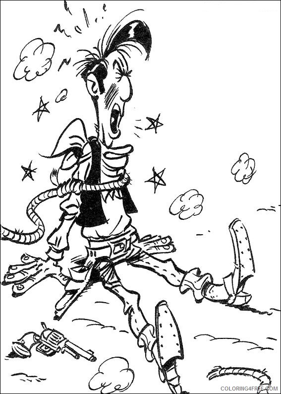 Lucky Luke Coloring Pages Cartoons lucky luke yKHwb Printable 2020 3967 Coloring4free