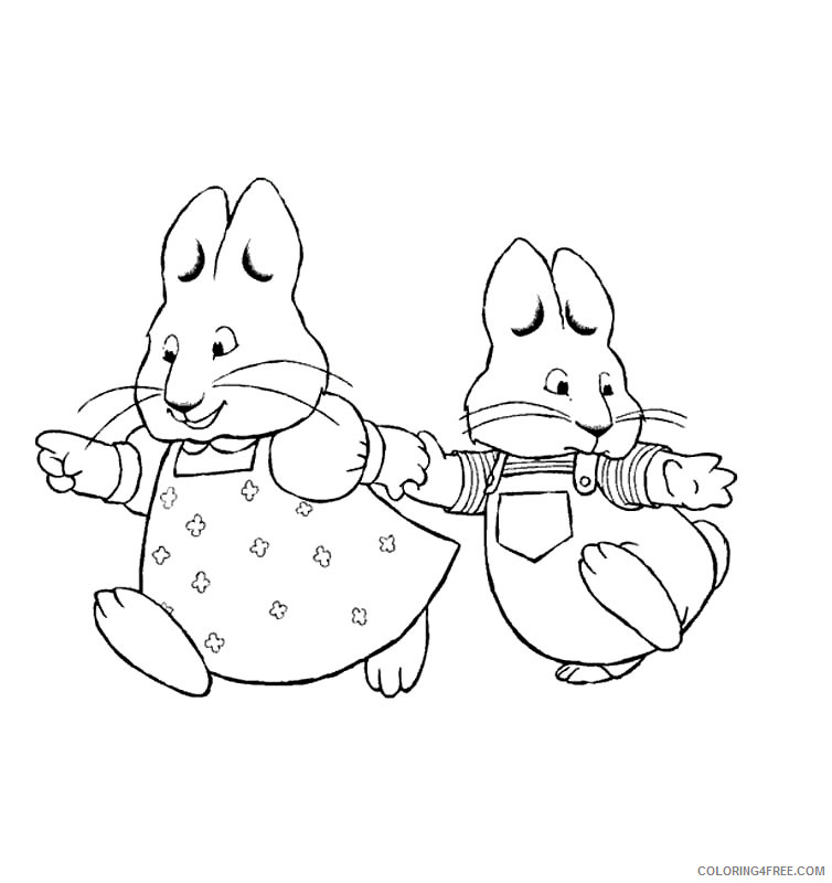 Max and Ruby Coloring Pages Cartoons Free Max and Ruby Printable 2020 3988 Coloring4free