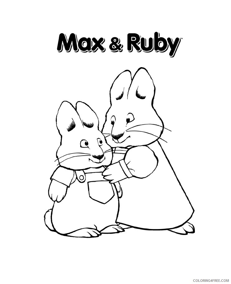 Max and Ruby Coloring Pages Cartoons Max and Ruby Print Printable 2020 3999 Coloring4free