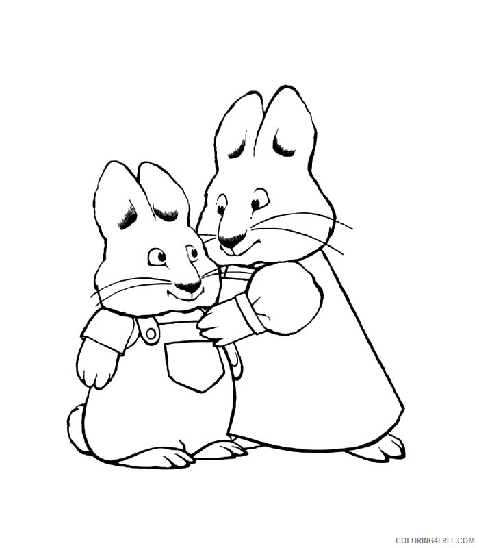 Max and Ruby Coloring Pages Cartoons Max and Ruby Printable 2020 3989 Coloring4free