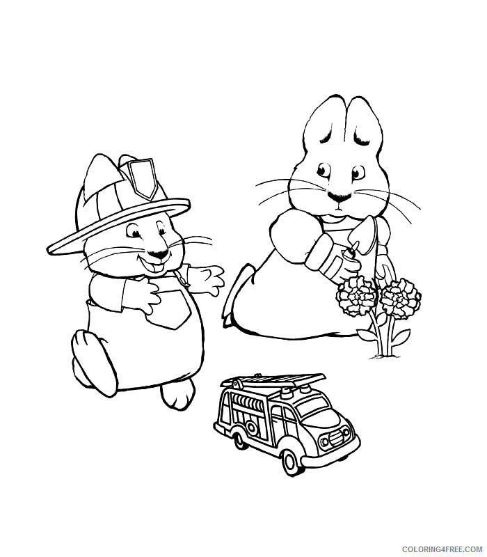 Max and Ruby Coloring Pages Cartoons Max and Ruby Printable 2020 4000 Coloring4free