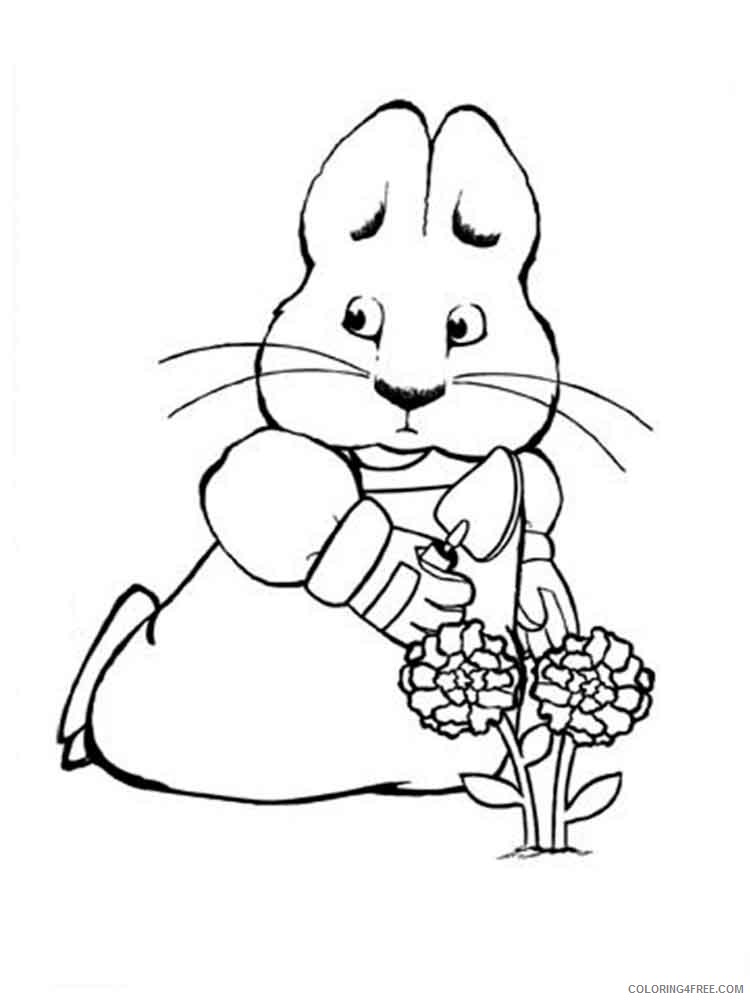 Max and Ruby Coloring Pages Cartoons max and ruby 13 Printable 2020 3992 Coloring4free