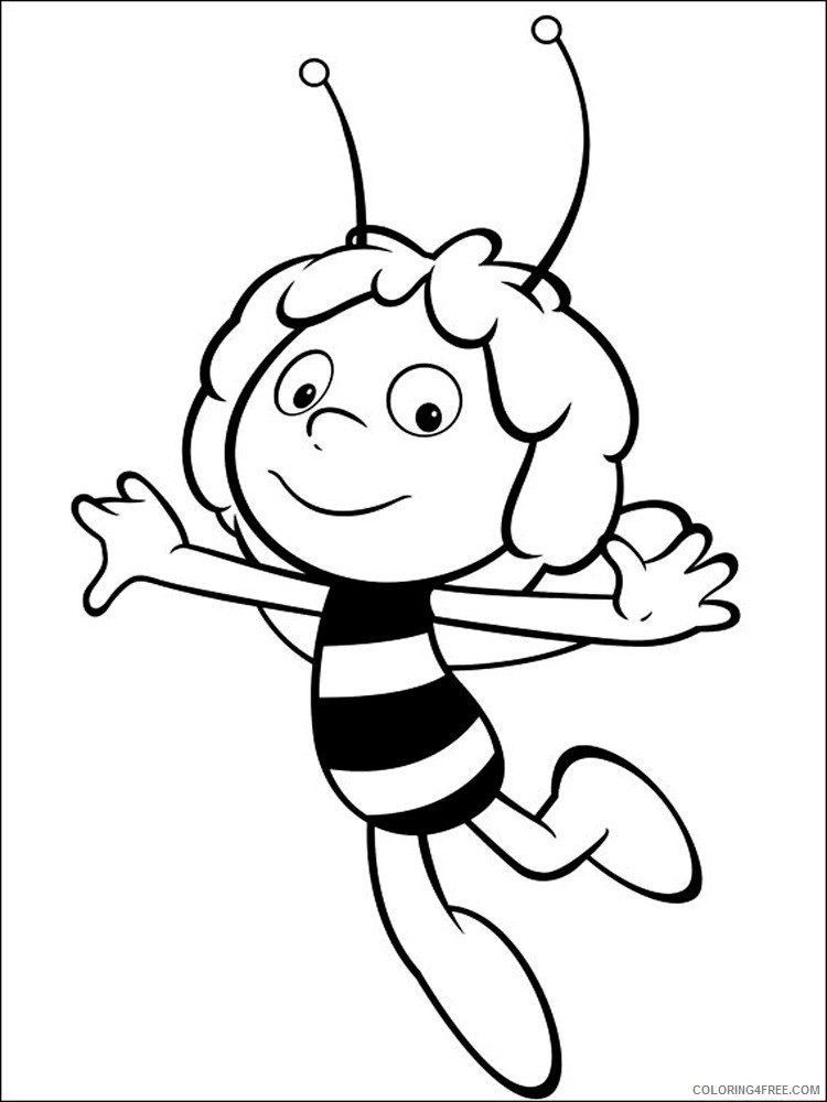 Maya the Bee Coloring Pages Cartoons Maya the Bee 1 Printable 2020 4014 Coloring4free