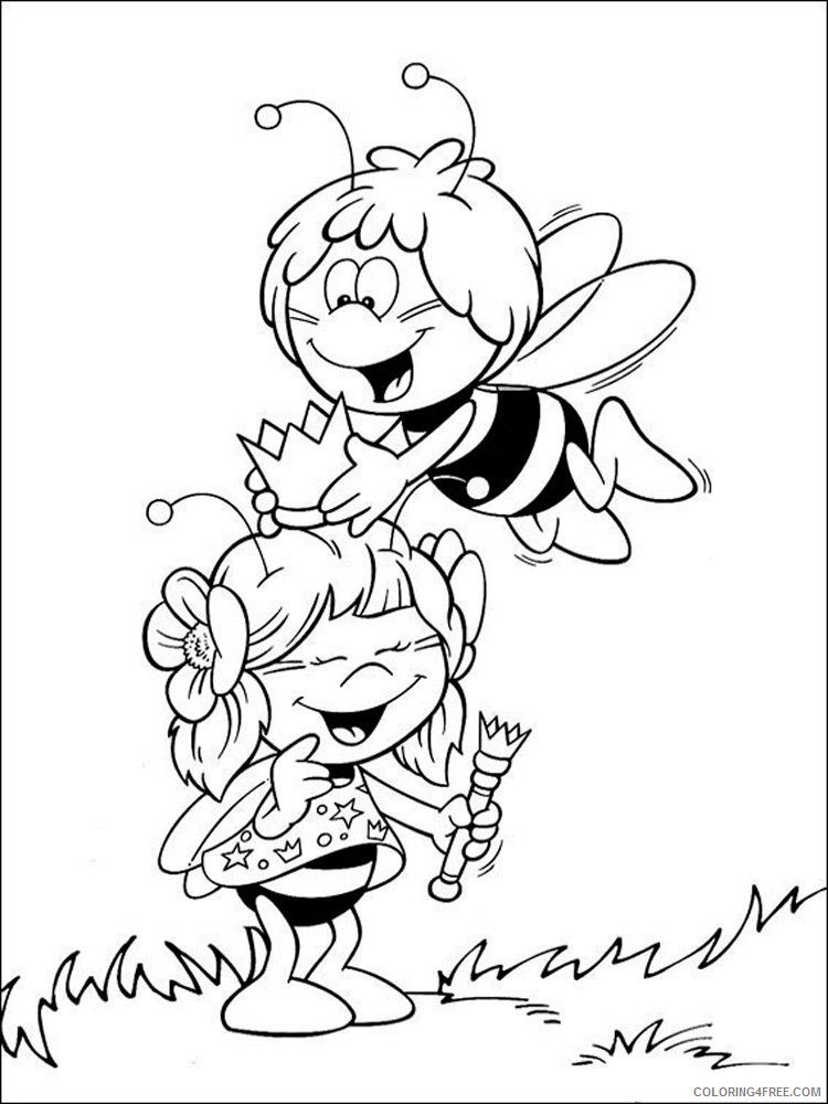 Maya the Bee Coloring Pages Cartoons Maya the Bee 10 Printable 2020 4015 Coloring4free