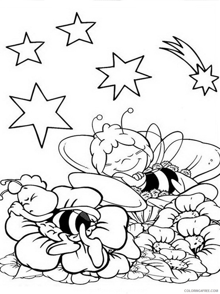Maya the Bee Coloring Pages Cartoons Maya the Bee 12 Printable 2020 4017 Coloring4free