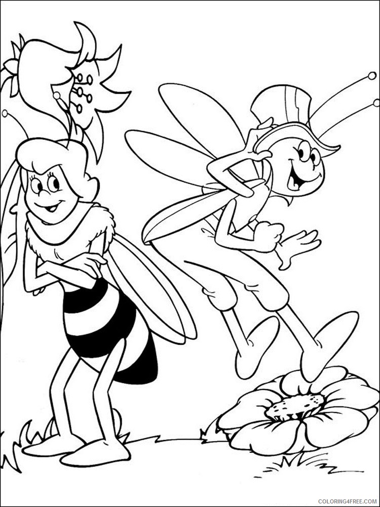Maya the Bee Coloring Pages Cartoons Maya the Bee 14 Printable 2020 4019 Coloring4free
