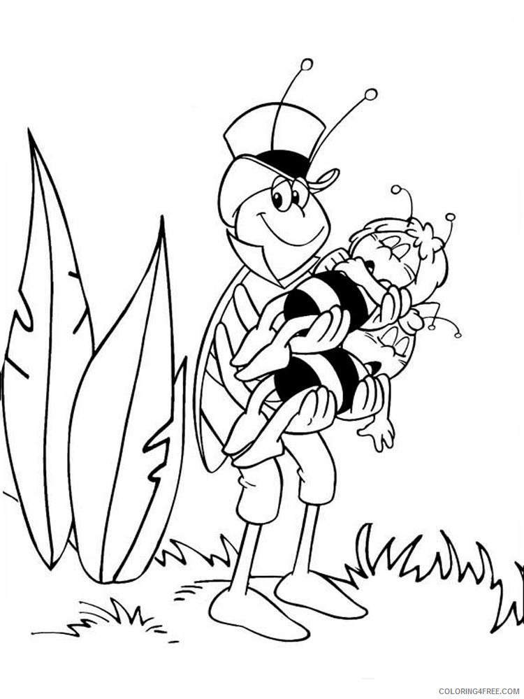 Maya the Bee Coloring Pages Cartoons Maya the Bee 18 Printable 2020 4021 Coloring4free