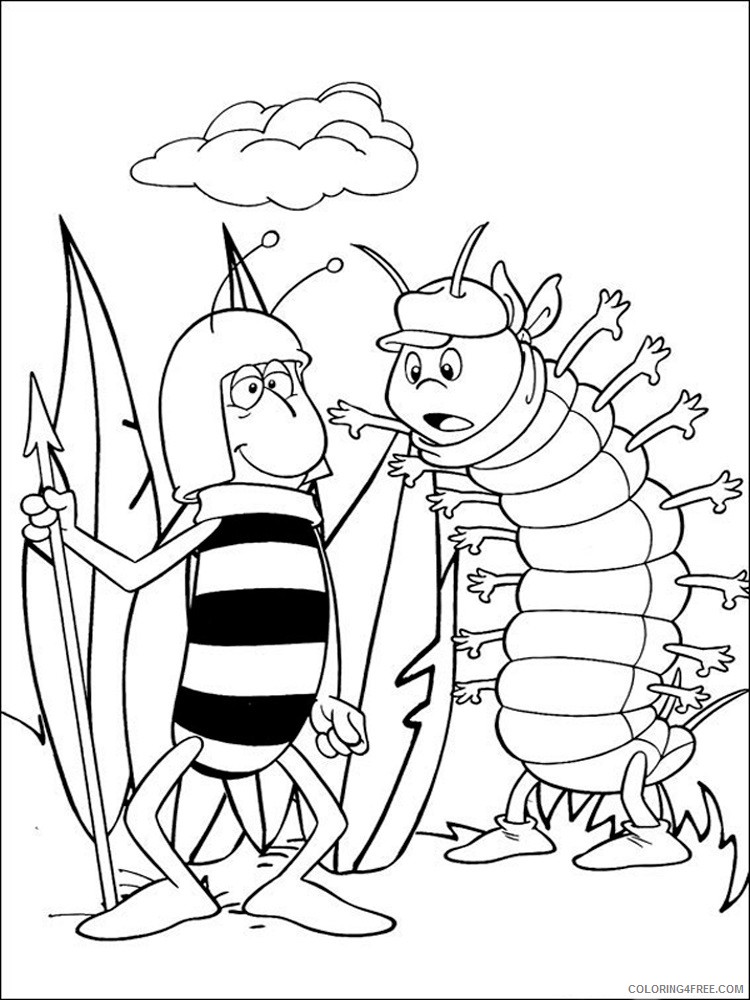Maya the Bee Coloring Pages Cartoons Maya the Bee 2 Printable 2020 4023 Coloring4free
