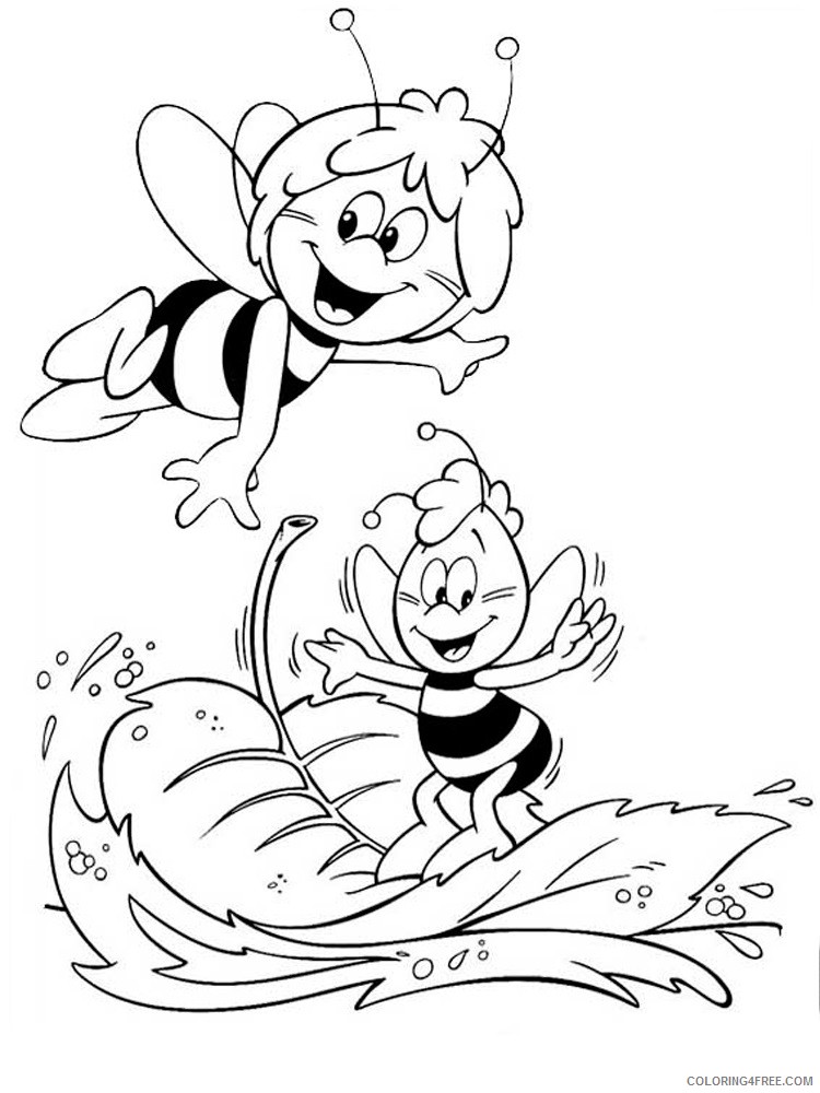 Maya the Bee Coloring Pages Cartoons Maya the Bee 21 Printable 2020 4025 Coloring4free