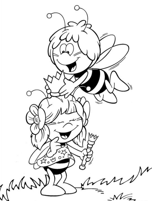 Maya the Bee Coloring Pages Cartoons maya the bee 28 Printable 2020 4032 Coloring4free