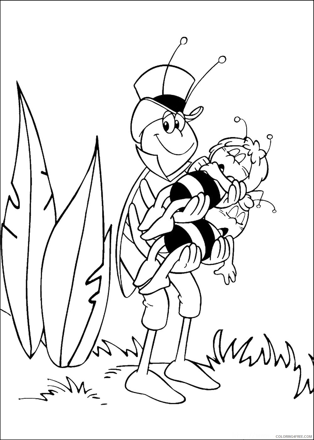 Maya the Bee Coloring Pages Cartoons maya_cl_05 Printable 2020 4004 Coloring4free