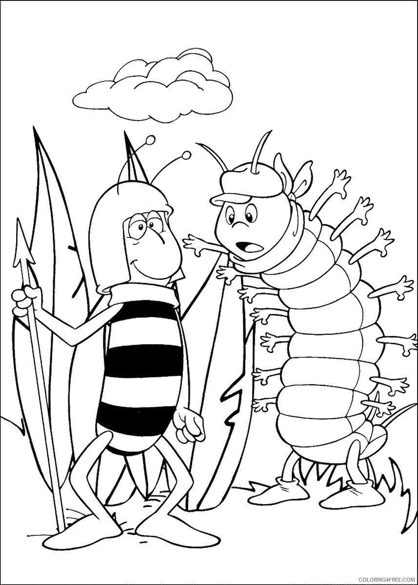 Maya the Bee Coloring Pages Cartoons maya_cl_11 Printable 2020 4010 Coloring4free