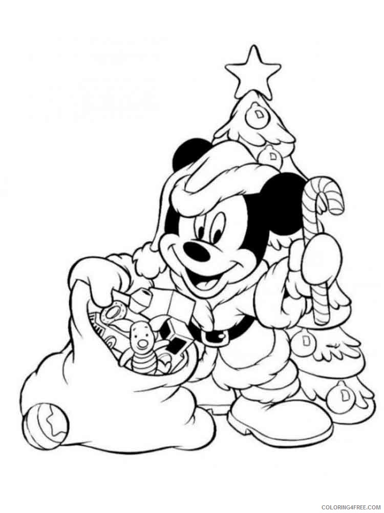 Mickey Mouse Christmas Coloring Pages Cartoons mickey mouse christmas 10 Printable 2020 4167 Coloring4free