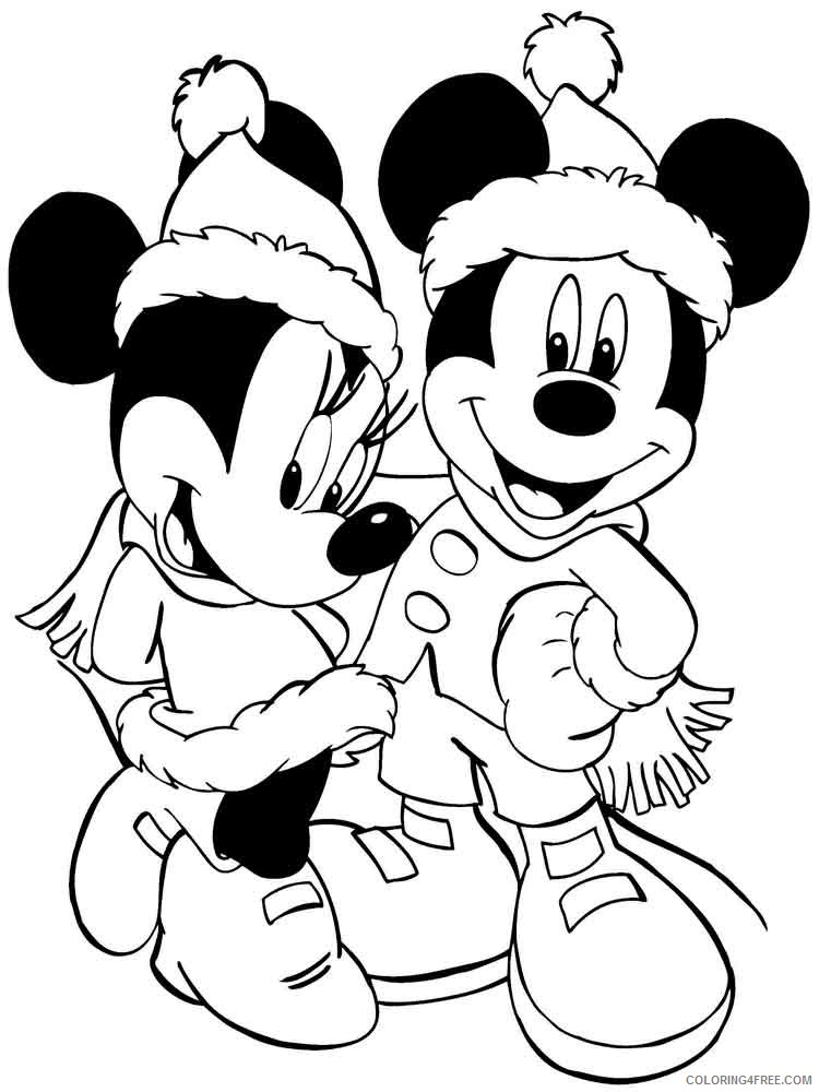 Mickey Mouse Christmas Coloring Pages Cartoons mickey mouse christmas 2 Printable 2020 4173 Coloring4free