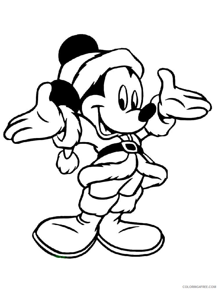 Mickey Mouse Christmas Coloring Pages Cartoons mickey mouse christmas 4 Printable 2020 4174 Coloring4free
