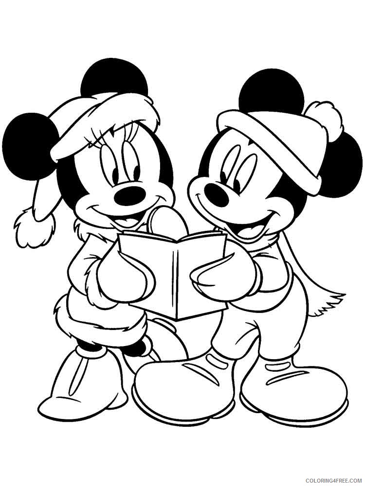 Mickey Mouse Christmas Coloring Pages Cartoons mickey mouse christmas 9 Printable 2020 4178 Coloring4free