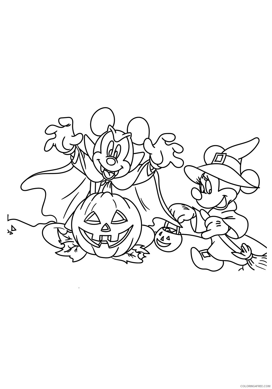 Mickey Mouse Coloring Pages Cartoons 1528100140_mickey on halloween day 17 a4 Printable 2020 4039 Coloring4free