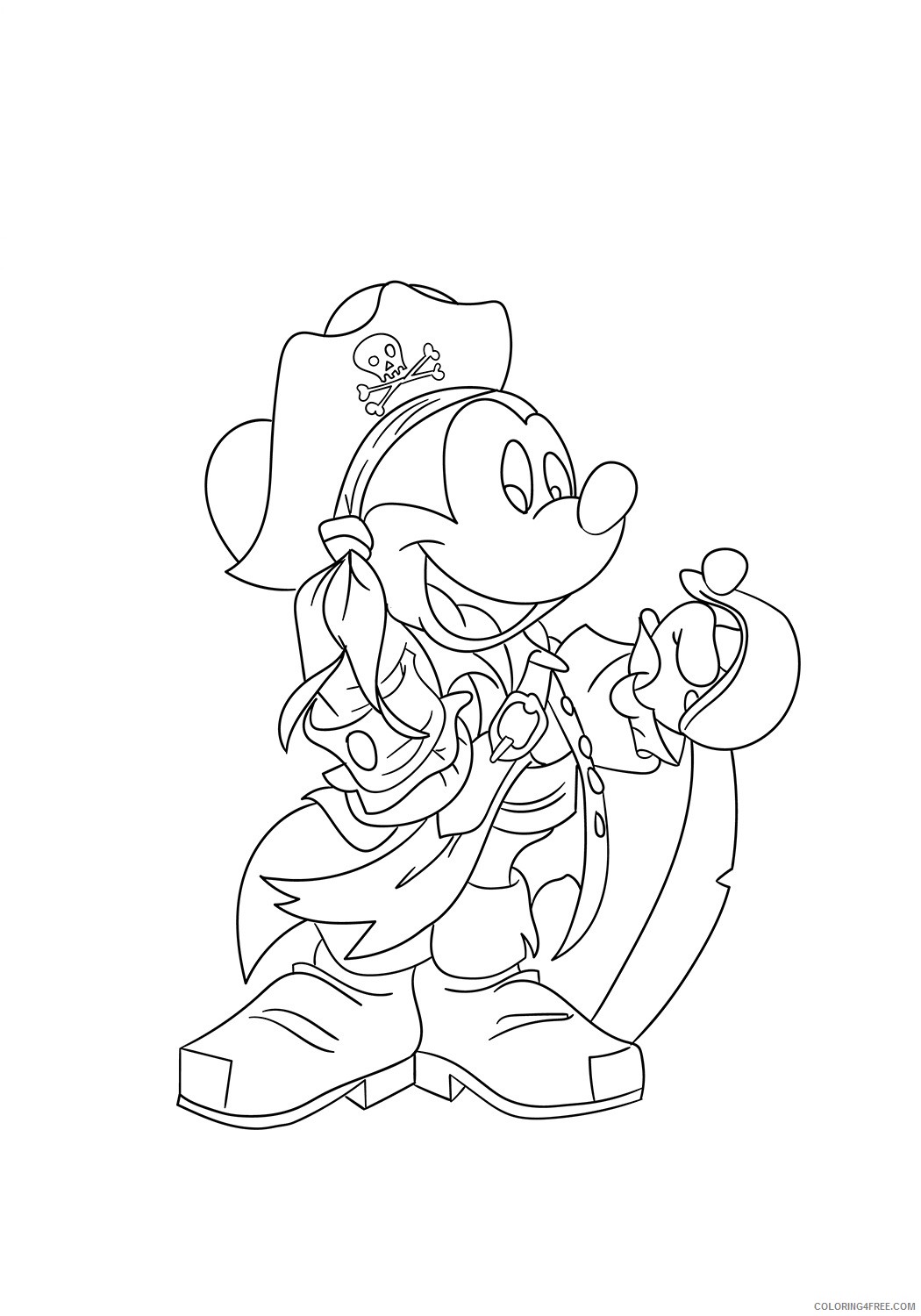Mickey Mouse Coloring Pages Cartoons 1528100465_mickey as pirate 17 a4 Printable 2020 4040 Coloring4free