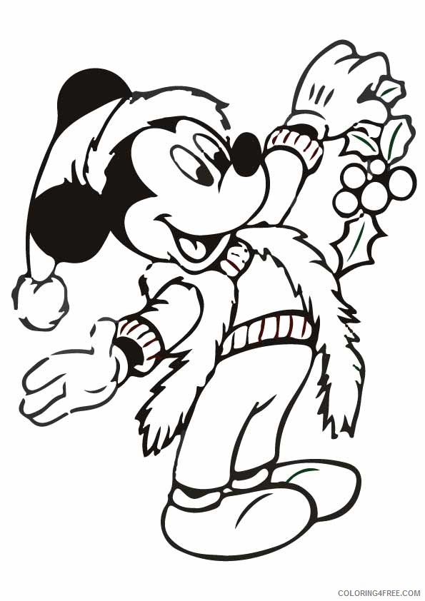 Mickey Mouse Coloring Pages Cartoons 1528100635_mickey mouse on christmas a4 Printable 2020 4041 Coloring4free