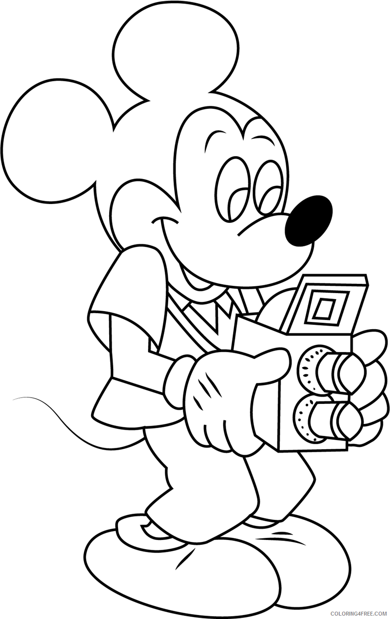 Mickey Mouse Coloring Pages Cartoons 1530758312_mickey mouse with cameraa4 Printable 2020 4046 Coloring4free