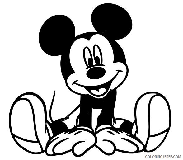 Mickey Mouse Coloring Pages Cartoons 1532421919_mickey mouse smiling a4 Printable 2020 4047 Coloring4free