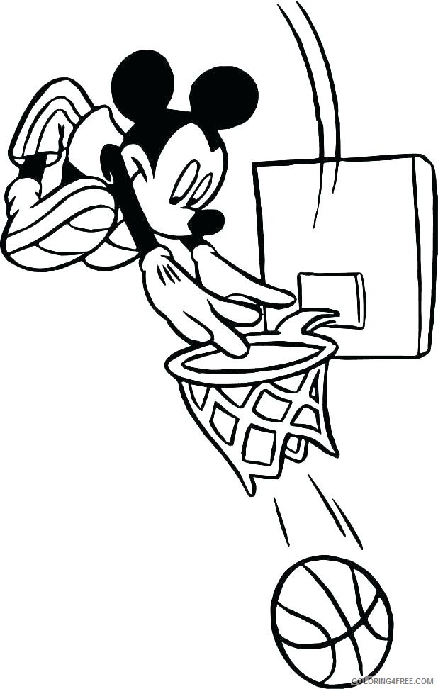 Mickey Mouse Coloring Pages Cartoons 1559609459_mickey playing basketball a4 Printable 2020 4053 Coloring4free