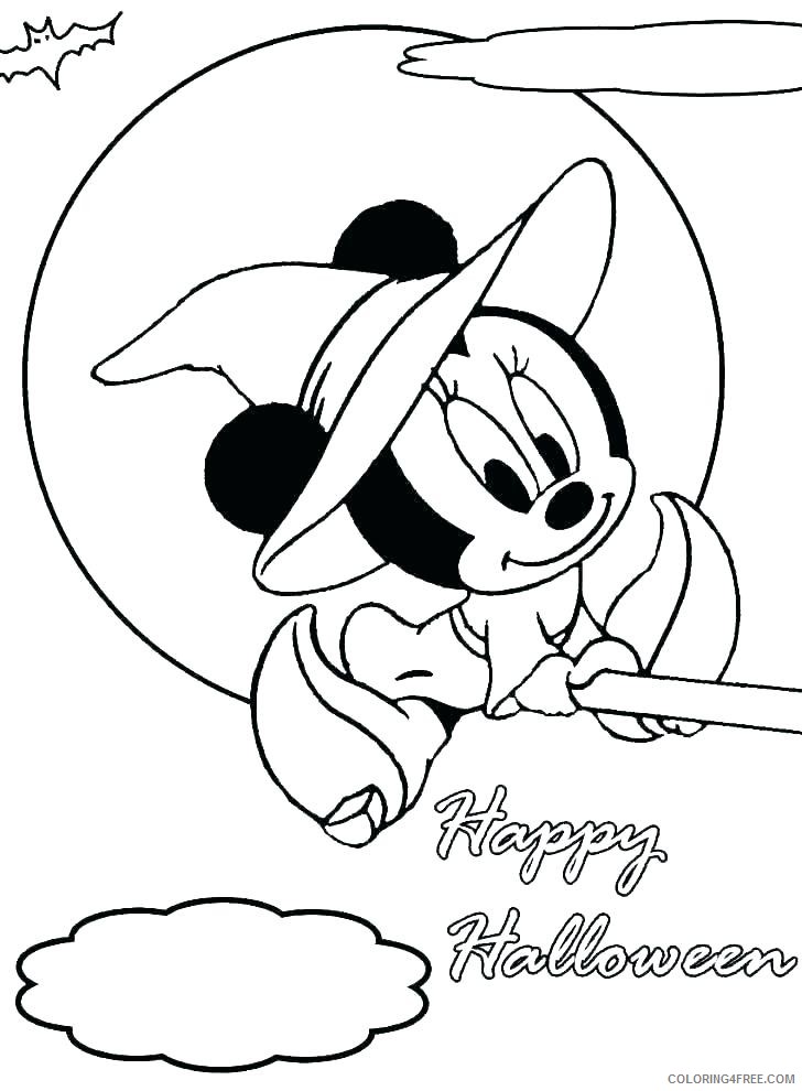 Mickey Mouse Coloring Pages Cartoons Cute Mickey Mouse Halloween Printable 2020 4067 Coloring4free