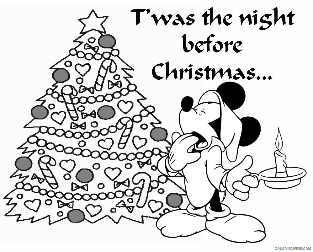 Mickey Mouse Coloring Pages Cartoons Disney Mickey Christmas Tree Printable 2020 4068 Coloring4free