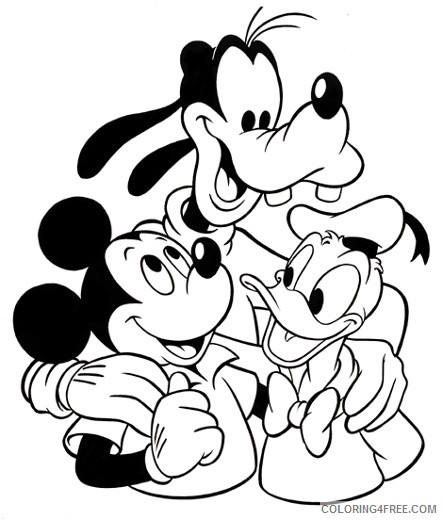 Mickey Mouse Coloring Pages Cartoons Donald Duck and Mickey Mouse Printable 2020 4071 Coloring4free