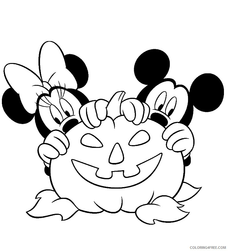Mickey Mouse Coloring Pages Cartoons Mickey And Minnie Halloween Printable 2020 4083 Coloring4free