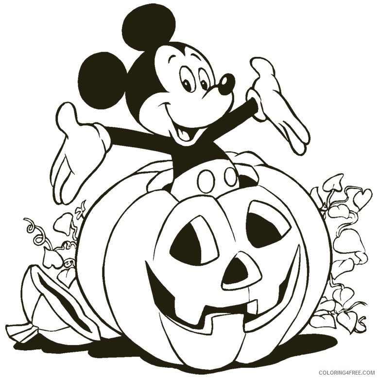 Mickey Mouse Coloring Pages Cartoons Mickey Halloween Printable 2020 4092 Coloring4free