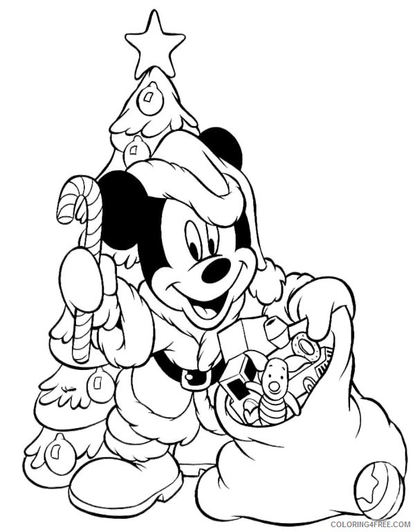 Mickey Mouse Coloring Pages Cartoons Mickey Mouse Christmas 2 Printable 2020 4127 Coloring4free