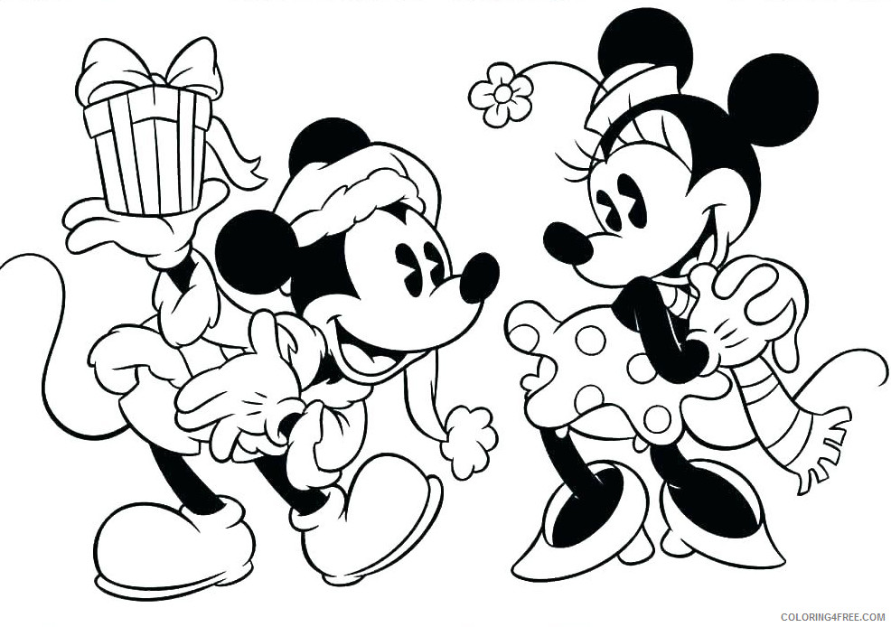 Mickey Mouse Coloring Pages Cartoons Mickey Mouse Cristmas Printable 2020 4141 Coloring4free