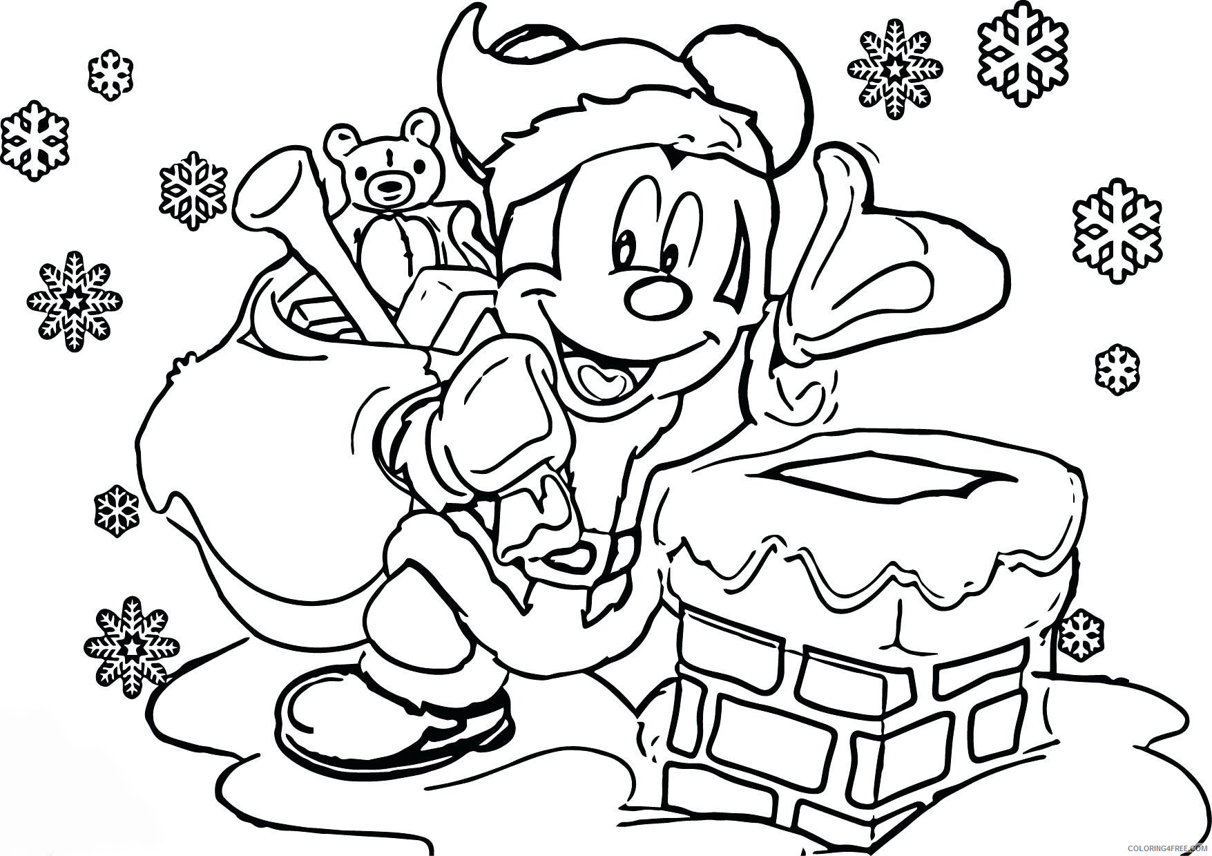 Mickey Mouse Coloring Pages Cartoons Mickey Mouse Disney Christmas Printable 2020 4142 Coloring4free