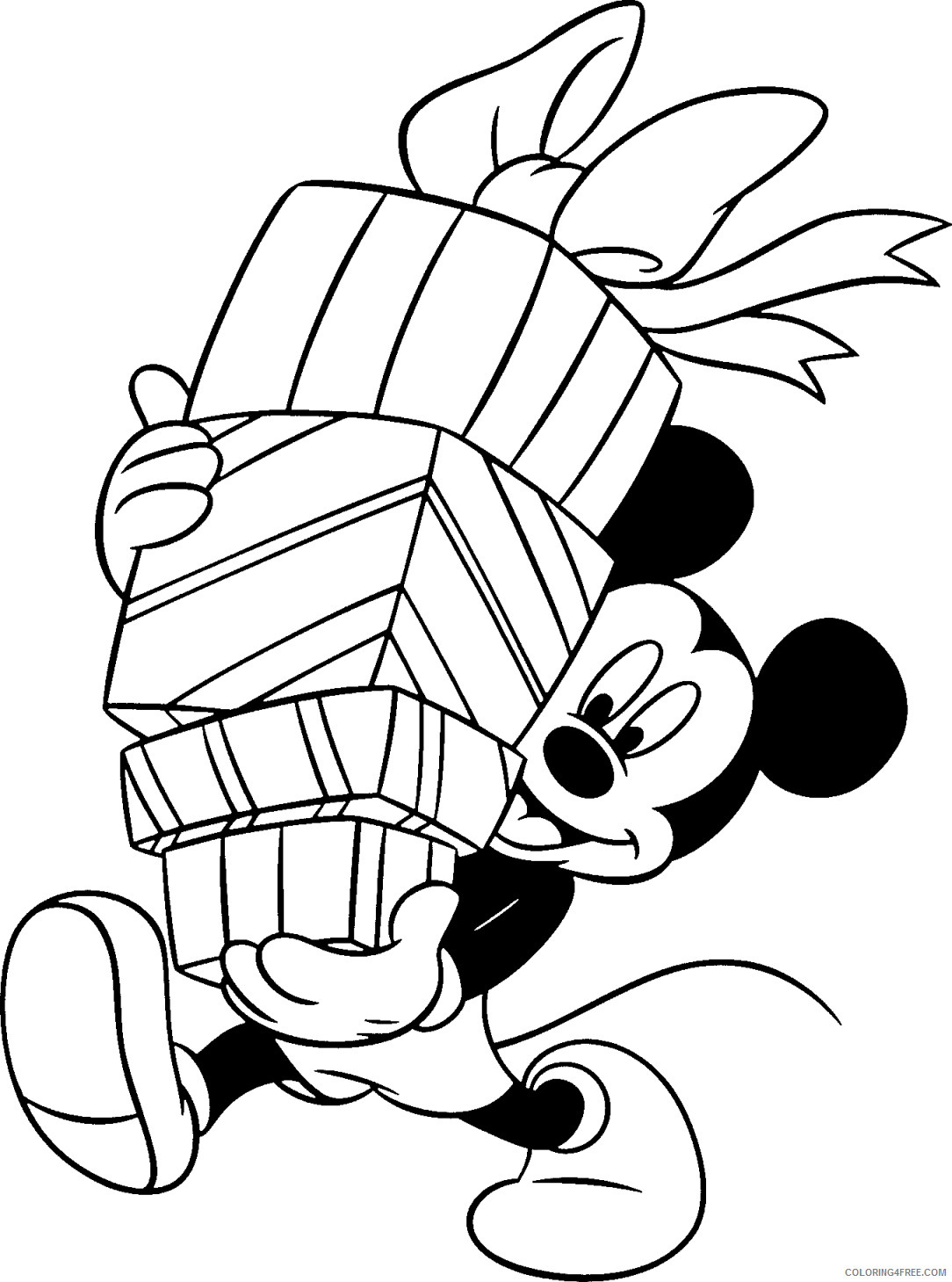 Mickey Mouse Coloring Pages Cartoons Mickey Mouse Disney Christmas Printable 2020 4143 Coloring4free