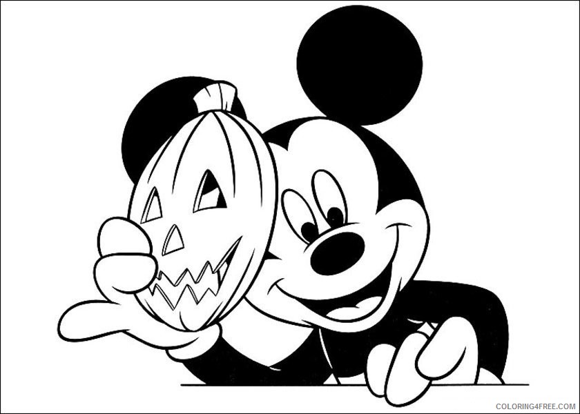 Mickey Mouse Coloring Pages Cartoons Mickey Mouse Halloween Printable 2020 4133 Coloring4free