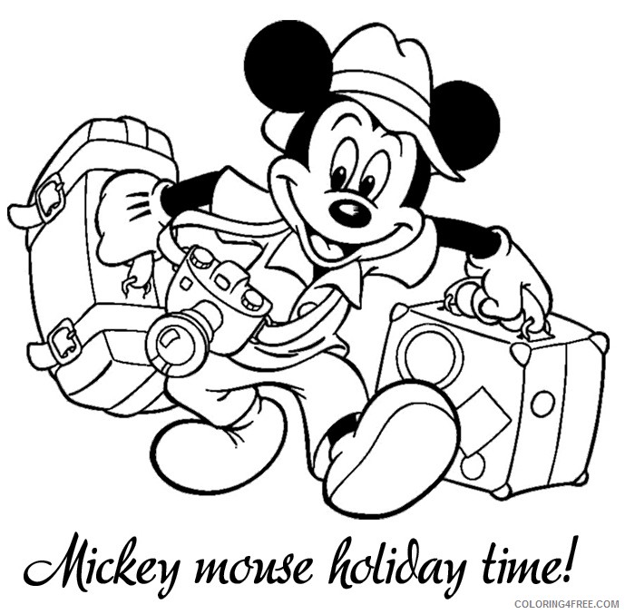 Mickey Mouse Coloring Pages Cartoons Mickey Mouse Holiday Printable 2020 4148 Coloring4free