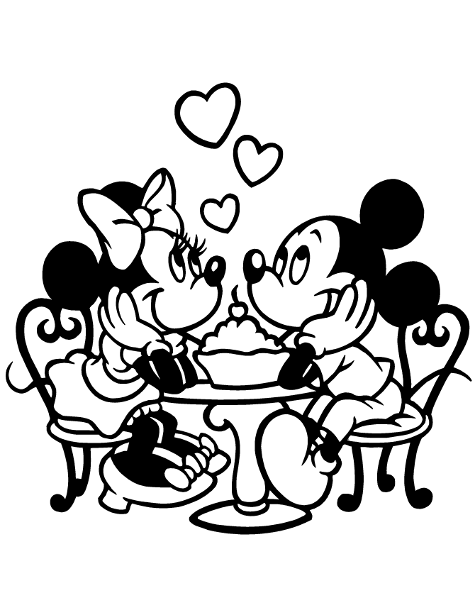 Mickey Mouse Coloring Pages Cartoons Mickey Mouse Valentines Disney Printable 2020 4153 Coloring4free