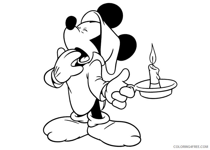 Mickey Mouse Coloring Pages Cartoons Mickey Mouse bedtime Printable 2020 4104 Coloring4free