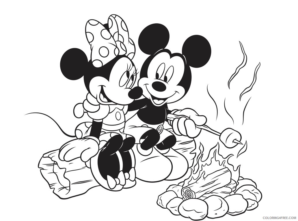 Mickey Mouse Coloring Pages Cartoons Mickey and Minnie Disney Printable ...