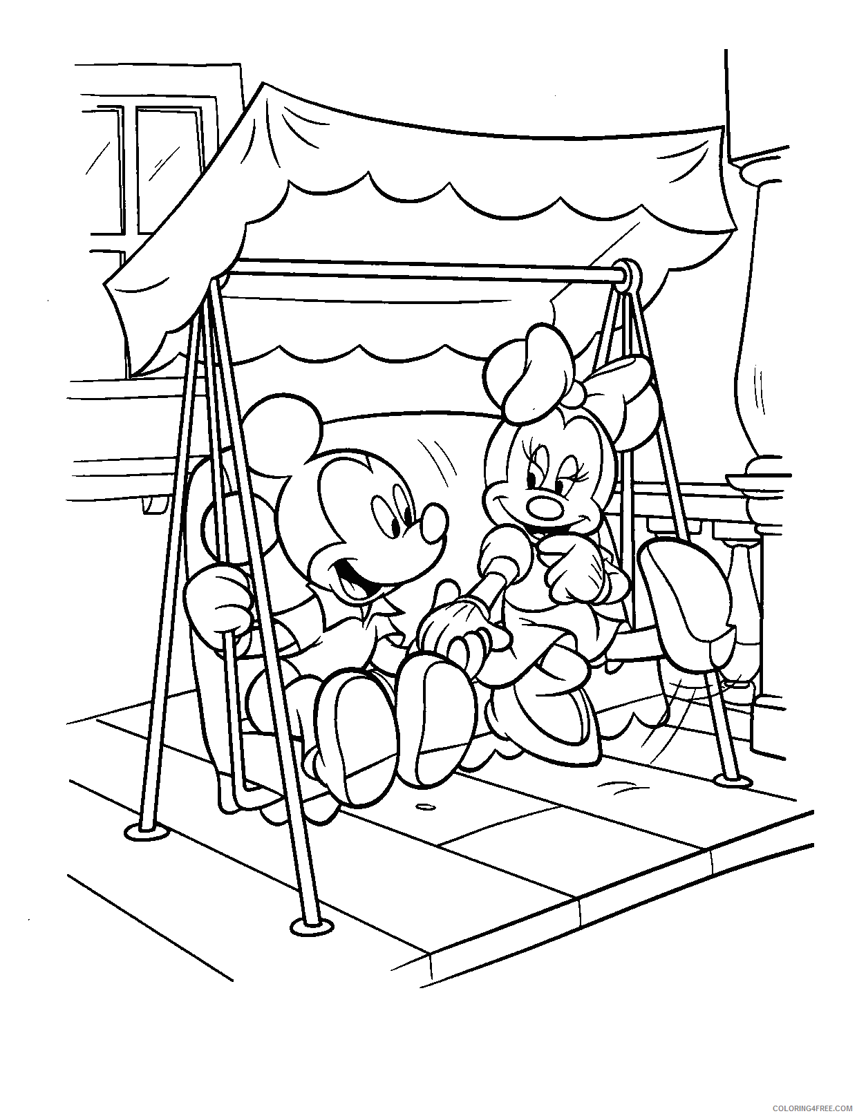 Mickey Mouse Coloring Pages Cartoons of Mickey and Minnie Mouse Printable 2020 4063 Coloring4free