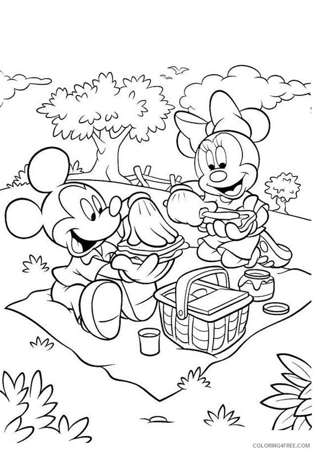 Mickey Mouse Coloring Pages Cartoons of Minnie Mouse and Mickey Mouse Printable 2020 4066 Coloring4free