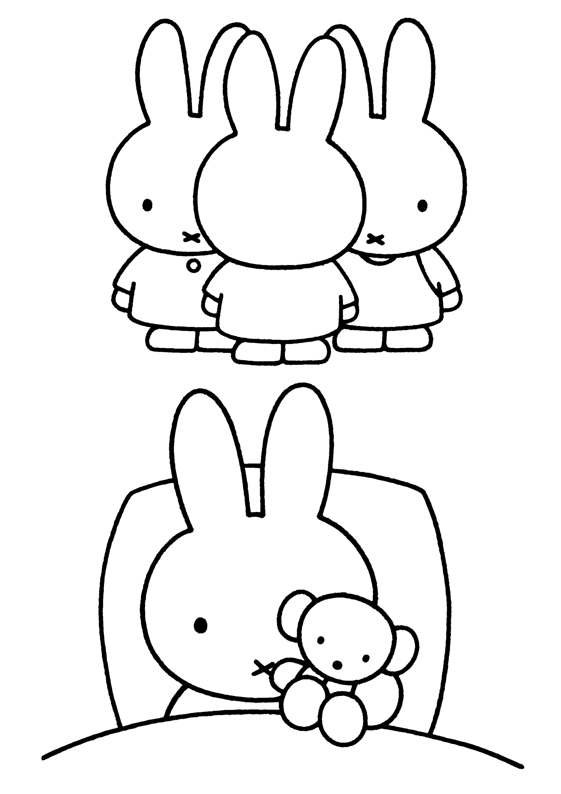 Miffy Coloring Pages Cartoons miffy 3 Printable 2020 4200 Coloring4free
