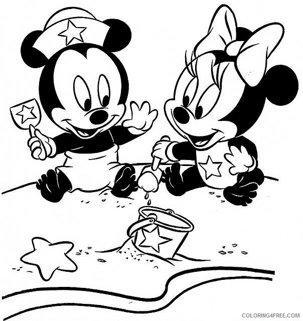 Minnie Mouse Coloring Pages Cartoons Baby Mickey Mouse And Minnie Mouse Printable 2020 4210 Coloring4free Coloring4free Com