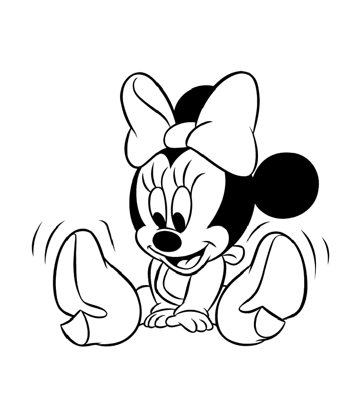 Minnie Mouse Coloring Pages Cartoons Baby Minnie Mouse Printable 2020 4211 Coloring4free