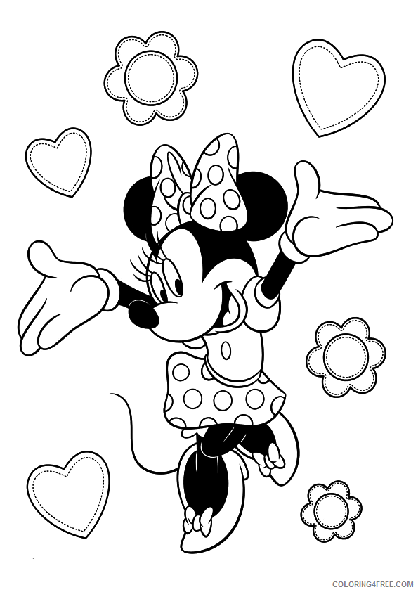Minnie Mouse Coloring Pages Cartoons Baby Minnie Mouse Printable 2020 4212 Coloring4free