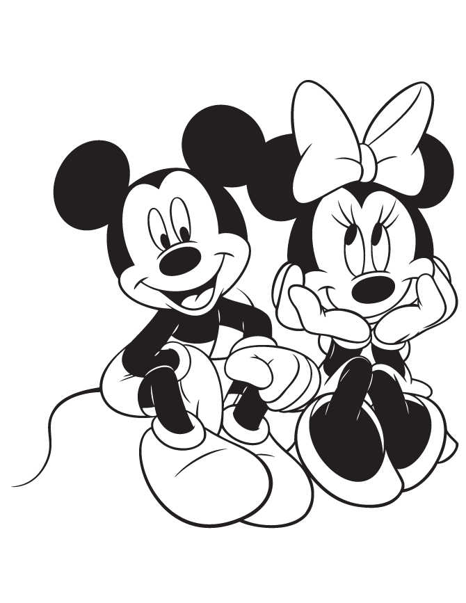 Minnie Mouse Coloring Pages Cartoons Disney Mickey and Minnie Mouse Printable 2020 4230 Coloring4free