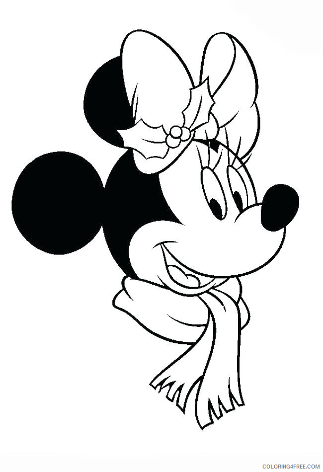 Minnie Mouse Coloring Pages Cartoons Disney Minnie Christmas Printable 2020 4231 Coloring4free